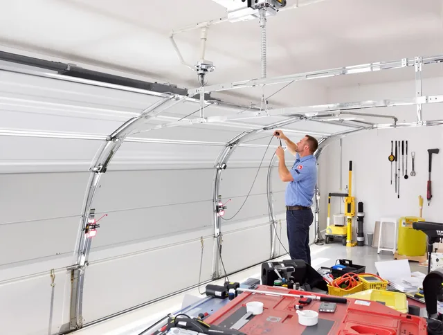 Garage door cable repair service by Brecksville Garage Door Repair in Brecksville