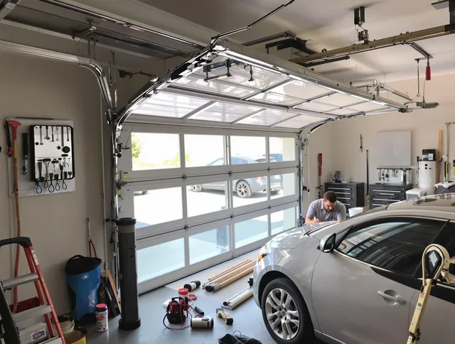 Garage door noise reduction service by Brecksville Garage Door Repair in Brecksville