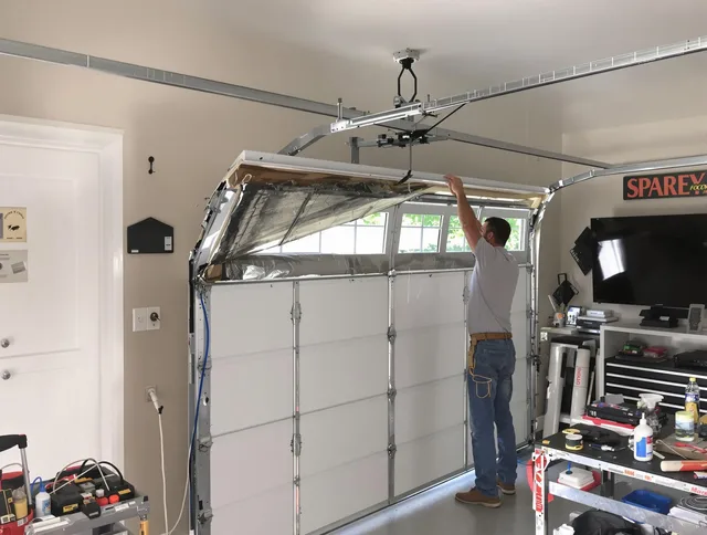 Garage door section replacement by Brecksville Garage Door Repair in Brecksville