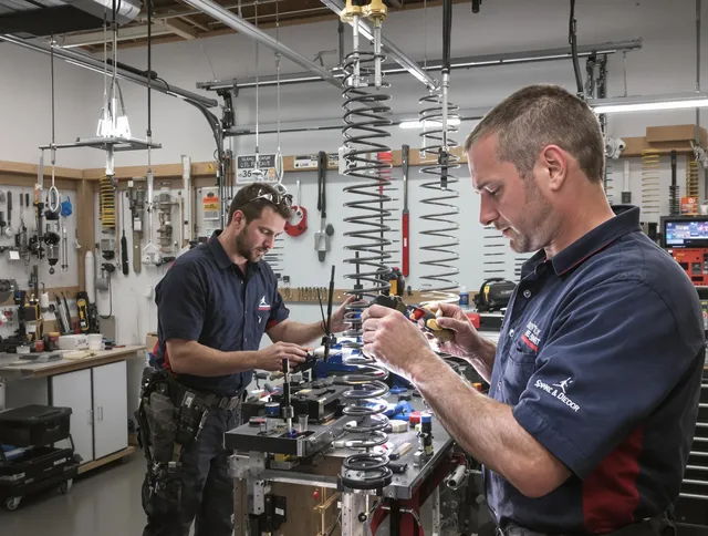Garage door spring repair service by Brecksville Garage Door Repair in Brecksville